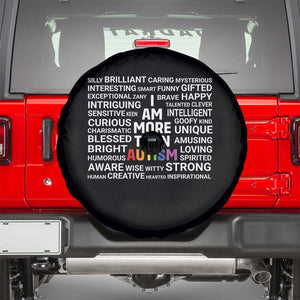 I Am More Than Autism Awareness Spare Tire Cover TS10 Black Print Your Wear
