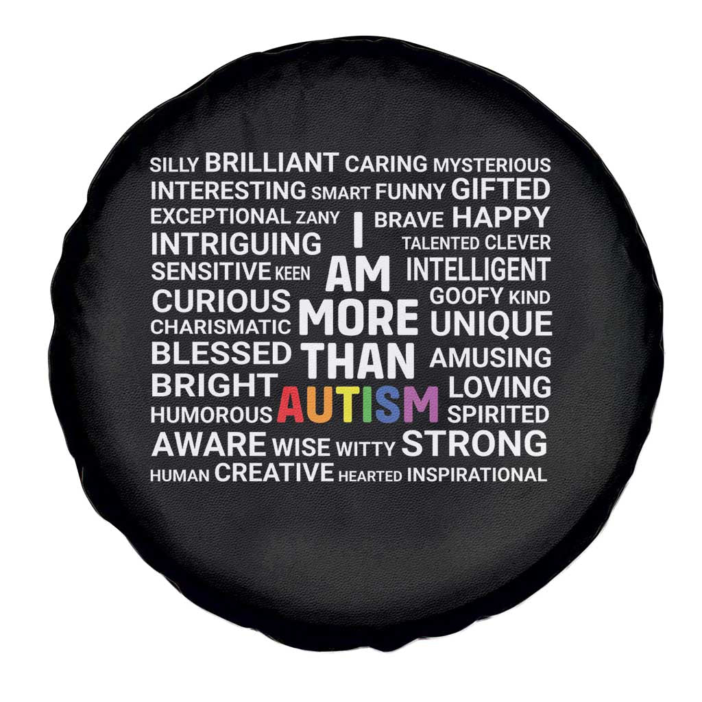 I Am More Than Autism Awareness Spare Tire Cover TS10 Print Your Wear