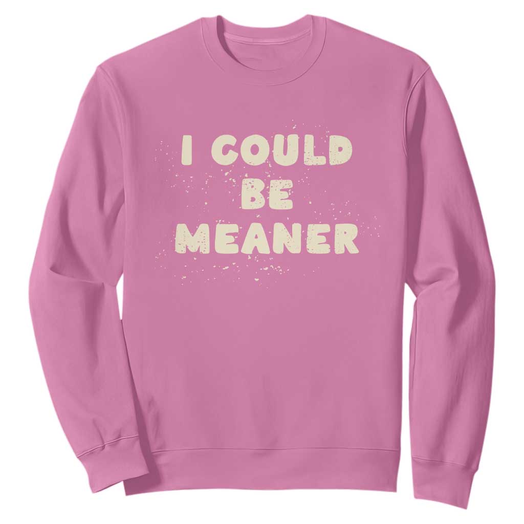 I Could Be Meaner Sweatshirt Vintage Retro Funny Apparel Meme TS10 Azalea Print Your Wear