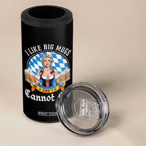 I Like Big Mugs And I Cannot Lie 4 in 1 Can Cooler Tumbler Oktoberfest Party Beer Dirndl Bavarian Flag TS11 Print Your Wear