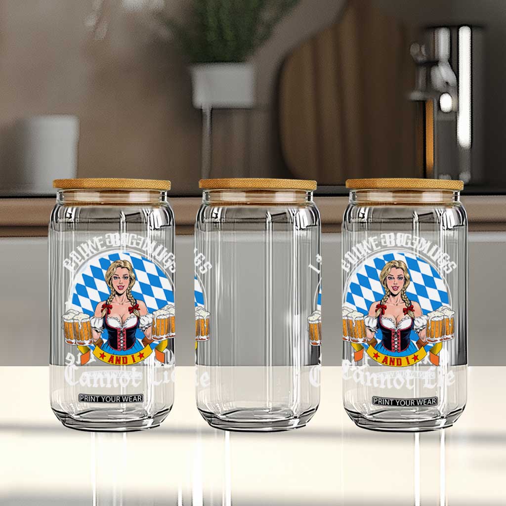 I Like Big Mugs And I Cannot Lie Glass Can Oktoberfest Party Beer Dirndl Bavarian Flag TS11 Print Your Wear
