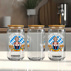 I Like Big Mugs And I Cannot Lie Glass Can Oktoberfest Party Beer Dirndl Bavarian Flag TS11 Print Your Wear