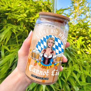 I Like Big Mugs And I Cannot Lie Glass Can Oktoberfest Party Beer Dirndl Bavarian Flag TS11 Print Your Wear
