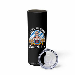 I Like Big Mugs And I Cannot Lie Skinny Tumbler Oktoberfest Party Beer Dirndl Bavarian Flag TS11 Print Your Wear