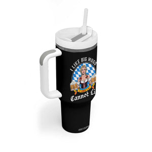 I Like Big Mugs And I Cannot Lie Tumbler With Handle Oktoberfest Party Beer Dirndl Bavarian Flag TS11 Print Your Wear