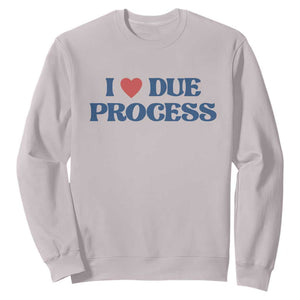 I Love Due Process Sweatshirt Pro Immigration Immigrants Feed America TS10 Ice Gray Print Your Wear