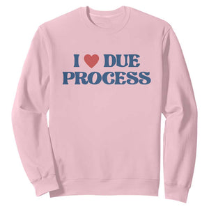 I Love Due Process Sweatshirt Pro Immigration Immigrants Feed America TS10 Light Pink Print Your Wear