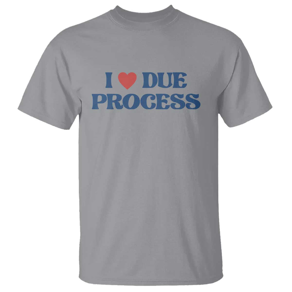 I Love Due Process T Shirt Pro Immigration Immigrants Feed America TS10 Sport Gray Print Your Wear