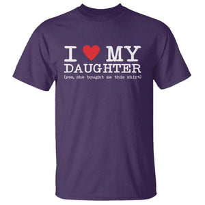 I Love My Daughter T Shirt Funny Mom Dad Gift From Daughter Classic Logo TS10 Purple Print Your Wear