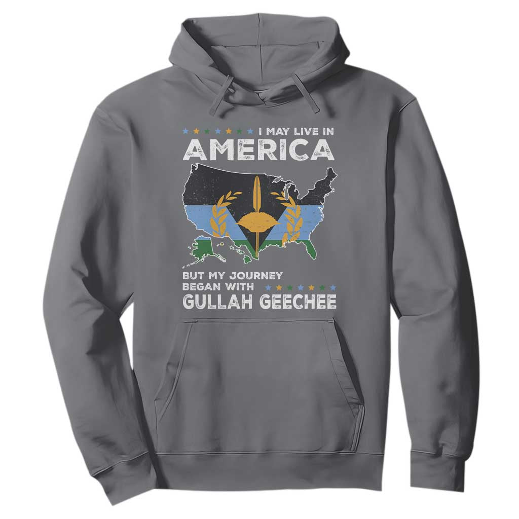 I May Live In America But My Journey Began With Gullah Geechee Hoodie Black History TS11 Charcoal Print Your Wear
