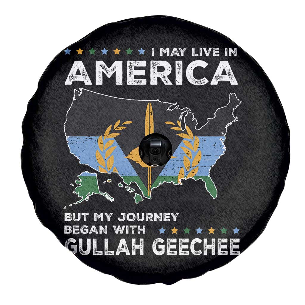 I May Live In America But My Journey Began With Gullah Geechee Spare Tire Cover Gullah Geechee Pride TS11 Print Your Wear