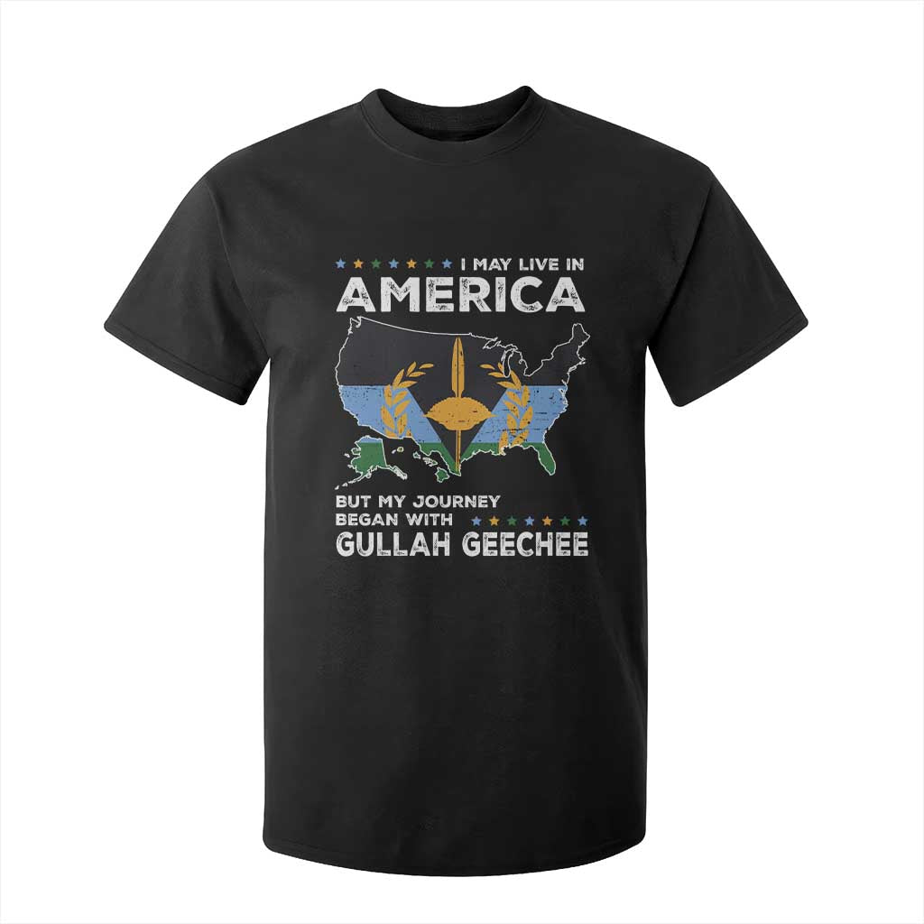 I May Live In America But My Journey Began With Gullah Geechee T Shirt For Kid Black History TS11 Black Print Your Wear