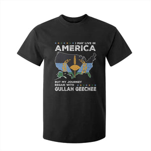 I May Live In America But My Journey Began With Gullah Geechee T Shirt For Kid Black History TS11 Black Print Your Wear