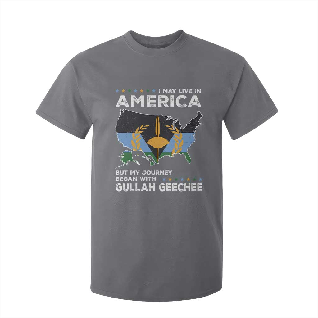 I May Live In America But My Journey Began With Gullah Geechee T Shirt For Kid Black History TS11 Charcoal Print Your Wear