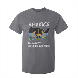 I May Live In America But My Journey Began With Gullah Geechee T Shirt For Kid Black History TS11 Charcoal Print Your Wear