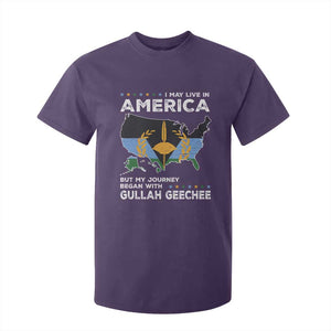 I May Live In America But My Journey Began With Gullah Geechee T Shirt For Kid Black History TS11 Purple Print Your Wear