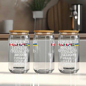 I Stand With Canada Greenland Mexico Panama Gaza Ukraine Glass Can TS02 Print Your Wear