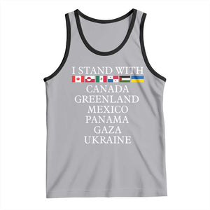 I Stand With Canada Greenland Mexico Panama Gaza Ukraine Tank Top TS02 Athletic Heather Black Print Your Wear