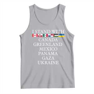 I Stand With Canada Greenland Mexico Panama Gaza Ukraine Tank Top TS02 Athletic Heather Print Your Wear