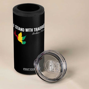 I Stand With Traoré 4 in 1 Can Cooler Tumbler Burkina Faso Peace Dove TS02 Print Your Wear