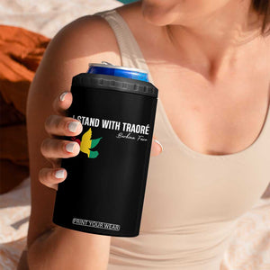 I Stand With Traoré 4 in 1 Can Cooler Tumbler Burkina Faso Peace Dove TS02 Print Your Wear