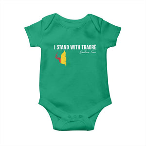 I Stand With Traoré Baby Onesie Burkina Faso Peace Dove TS02 Irish Green Print Your Wear