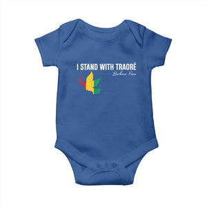 I Stand With Traoré Baby Onesie Burkina Faso Peace Dove TS02 Royal Blue Print Your Wear