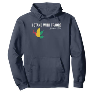 I Stand With Traoré Hoodie Burkina Faso Peace Dove TS02 Navy Print Your Wear