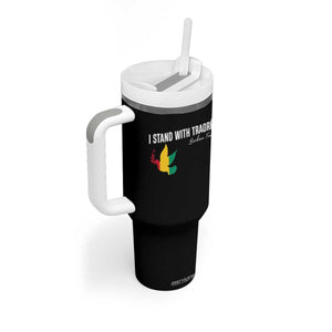 I Stand With Traoré Tumbler With Handle Burkina Faso Peace Dove TS02 Print Your Wear