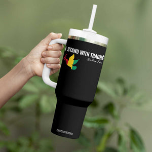 I Stand With Traoré Tumbler With Handle Burkina Faso Peace Dove TS02 Print Your Wear