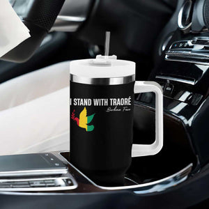 I Stand With Traoré Tumbler With Handle Burkina Faso Peace Dove TS02 Print Your Wear