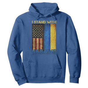 I Stand With Ukraine Hoodie Ukrainian American Flag TS02 Royal Blue Print Your Wear