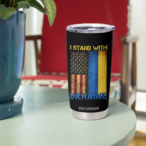I Stand With Ukraine Tumbler Cup Ukrainian American Flag TS02 Print Your Wear