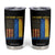 I Stand With Ukraine Tumbler Cup Ukrainian American Flag TS02 Black Print Your Wear