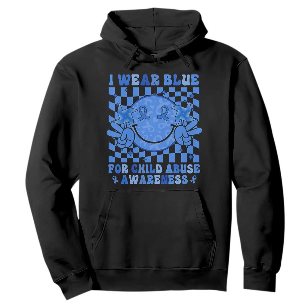 I Wear Blue For Child Abuse Awareness Month Hoodie TS11 Black Print Your Wear