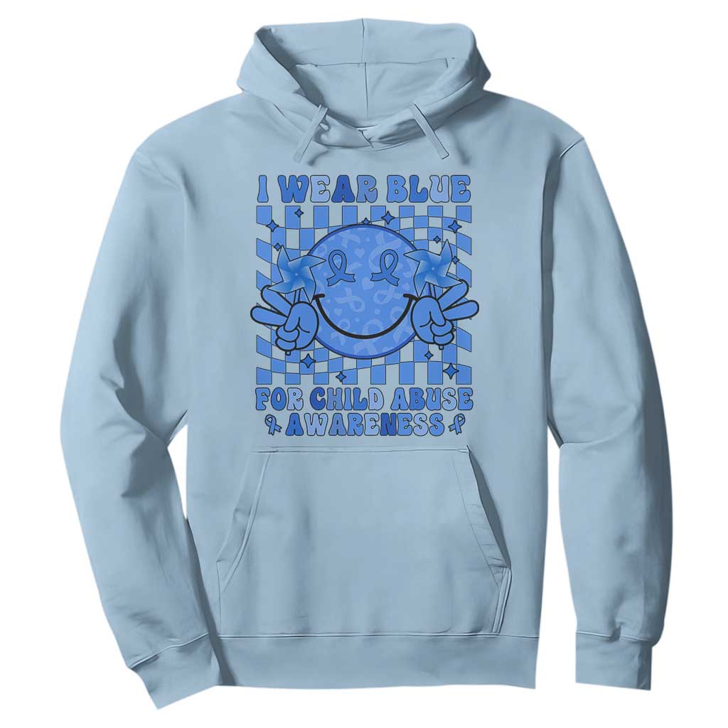 I Wear Blue For Child Abuse Awareness Month Hoodie TS11 Light Blue Print Your Wear