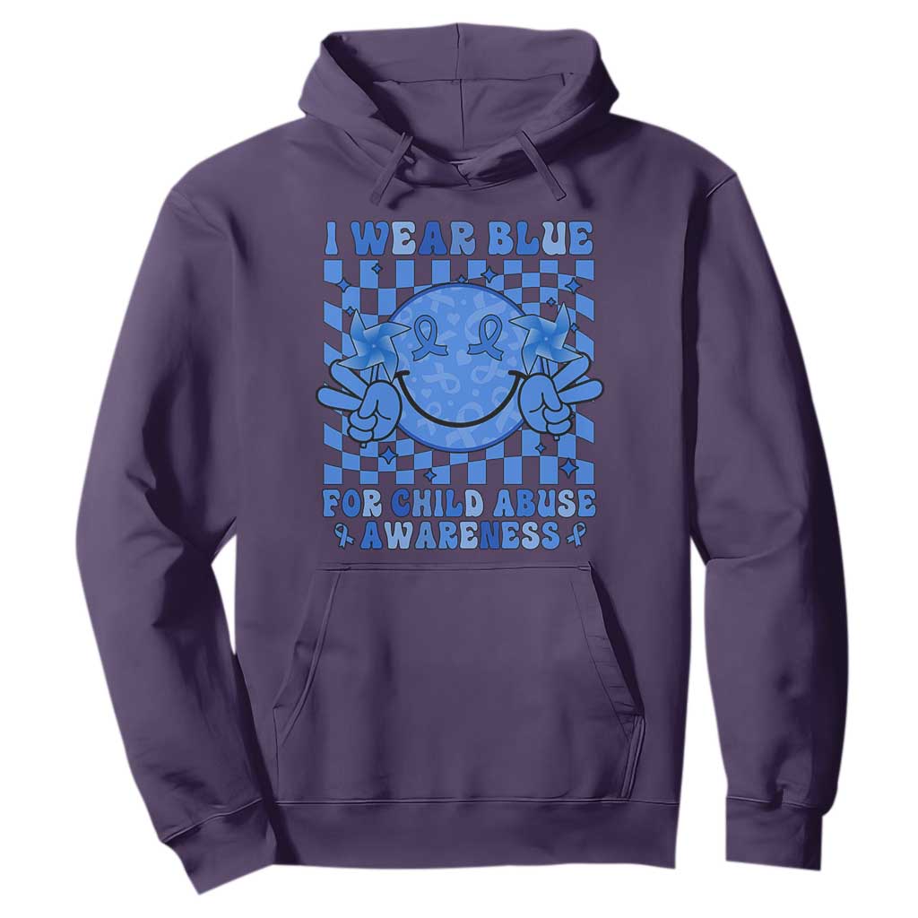 I Wear Blue For Child Abuse Awareness Month Hoodie TS11 Purple Print Your Wear