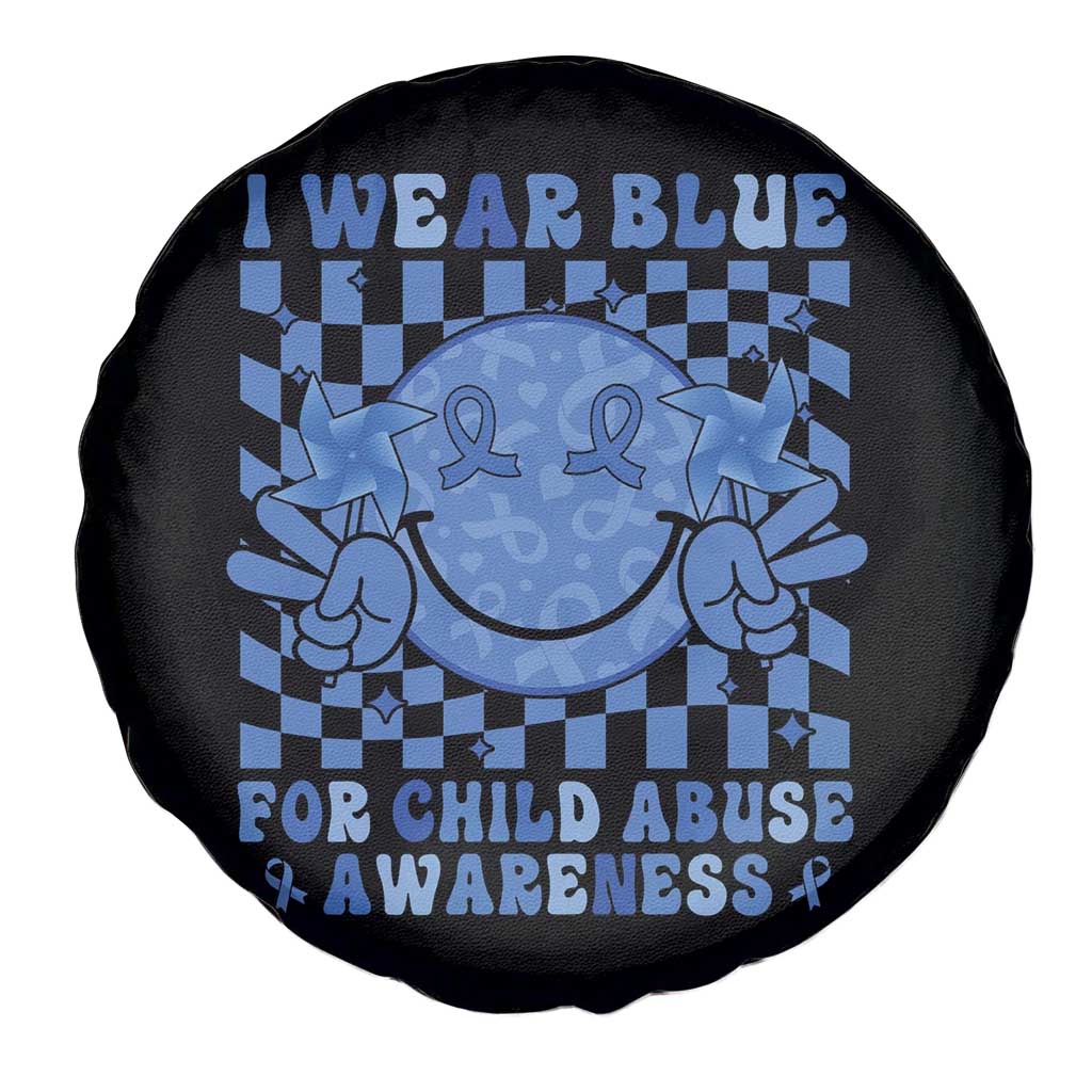 I Wear Blue For Child Abuse Awareness Month Spare Tire Cover TS11 Print Your Wear