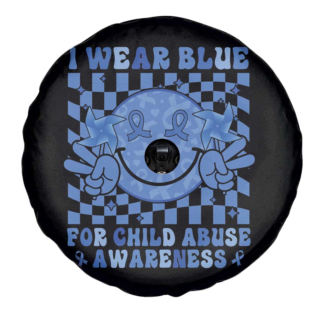 I Wear Blue For Child Abuse Awareness Month Spare Tire Cover TS11 Print Your Wear