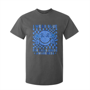 I Wear Blue For Child Abuse Awareness Month T Shirt For Kid TS11 Dark Heather Print Your Wear
