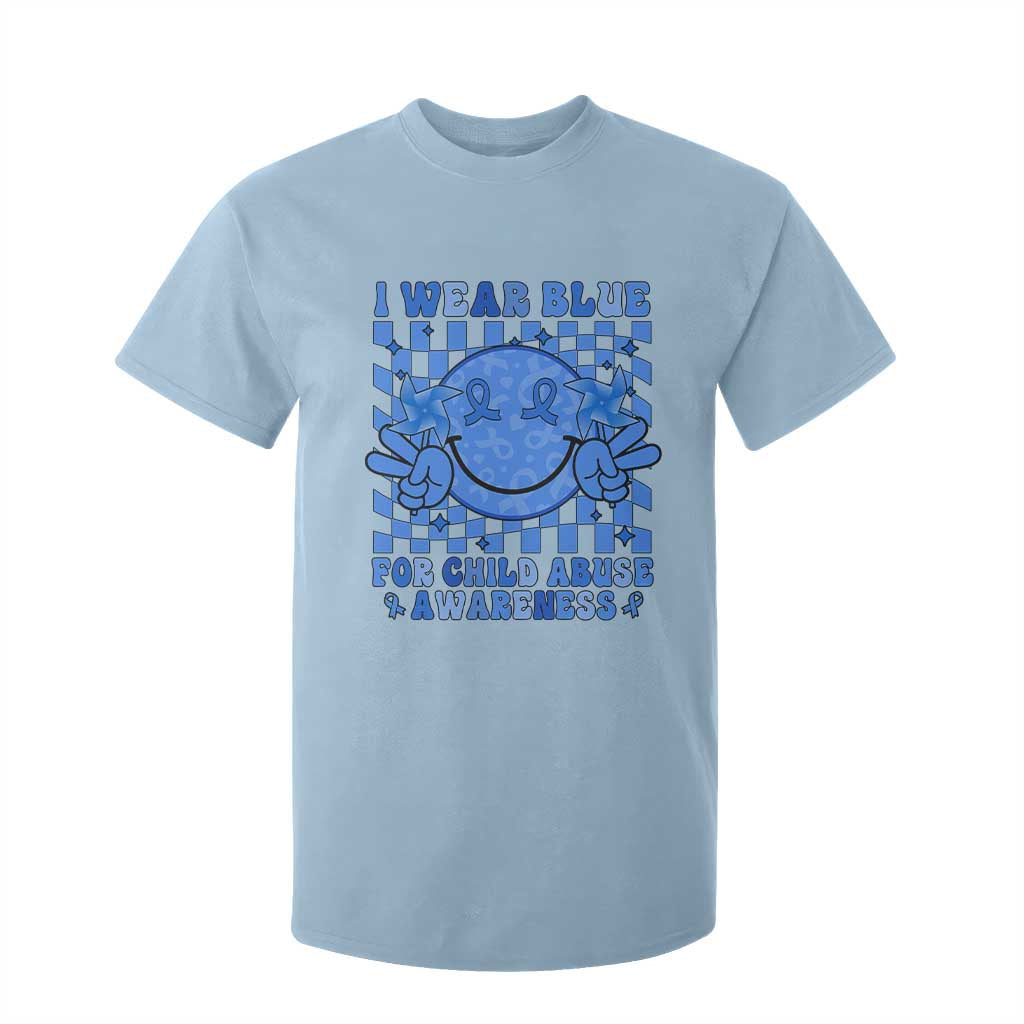 I Wear Blue For Child Abuse Awareness Month T Shirt For Kid TS11 Light Blue Print Your Wear