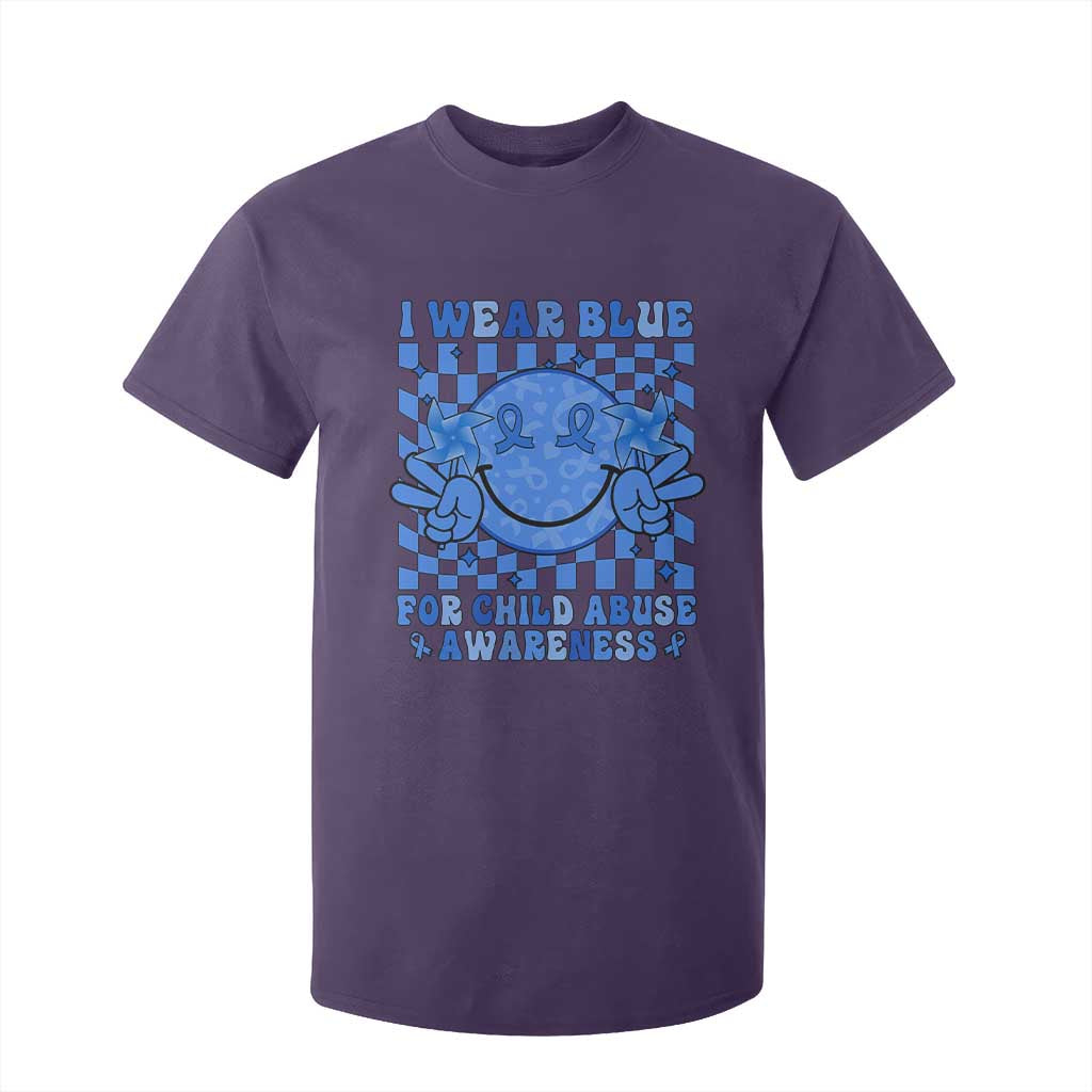 I Wear Blue For Child Abuse Awareness Month T Shirt For Kid TS11 Purple Print Your Wear