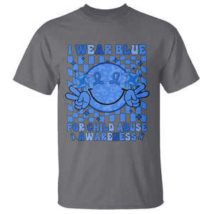 I Wear Blue For Child Abuse Awareness Month T Shirt TS11 Charcoal Print Your Wear