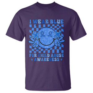 I Wear Blue For Child Abuse Awareness Month T Shirt TS11 Purple Print Your Wear