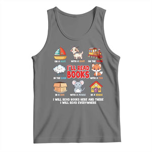 I Will Read Books On A Boat & Everywhere Reading Gifts Tank Top TS10 Black Heather Print Your Wear