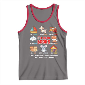 I Will Read Books On A Boat & Everywhere Reading Gifts Tank Top TS10 Deep Heather Red Print Your Wear