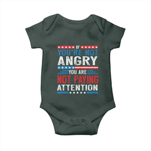 If You Are Not Angry You Are Not Paying Attention Baby Onesie Vintage Stars And Stripes TS11 Print Your Wear