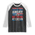 If You Are Not Angry You Are Not Paying Attention Raglan Shirt Vintage Stars And Stripes TS11 Black White Print Your Wear