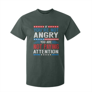If You Are Not Angry You Are Not Paying Attention T Shirt For Kid Vintage Stars And Stripes TS11 Dark Forest Green Print Your Wear