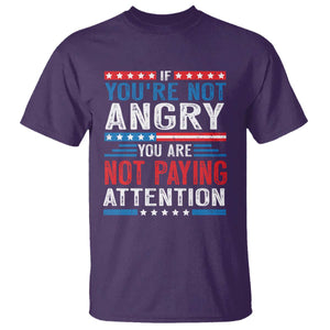 If You Are Not Angry You Are Not Paying Attention T Shirt Vintage Stars And Stripes TS11 Purple Print Your Wear
